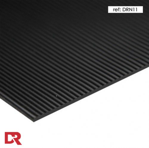thumbnail image 2 of VPrug 2-Foot Wide Black Ribbed Rubber Runner Matting - Custom Cut By Length (6ft, 8ft, 10ft, 12ft, 15ft, 20ft) 2 of 4